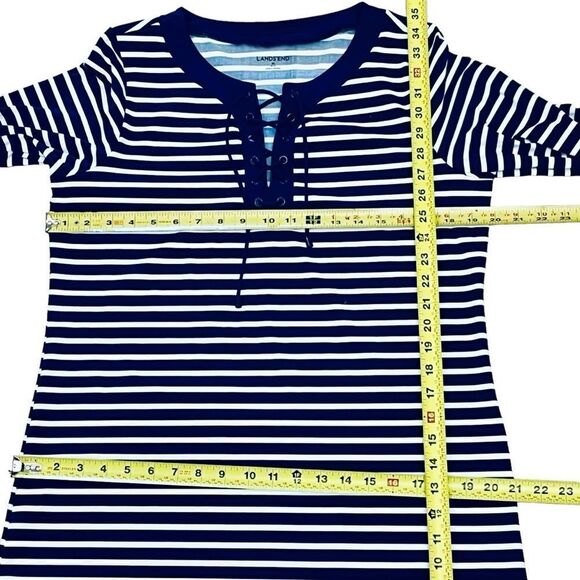 Lands’End Dress Resort Nautical Stripes Swim Cover Up Nylon/Spandex NWOT - Picture 10 of 12